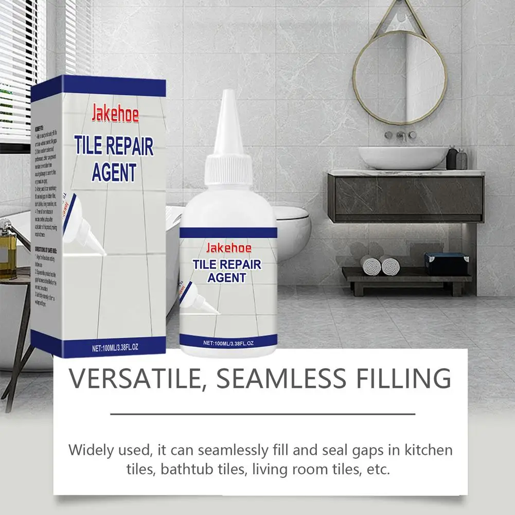 Ricarica per riparazione di fughe per piastrelle da 100ml agente per giunzioni di bellezza colla per stuccatura riparazione sigillante per piastrelle colla per riempimento in ceramica C6x7