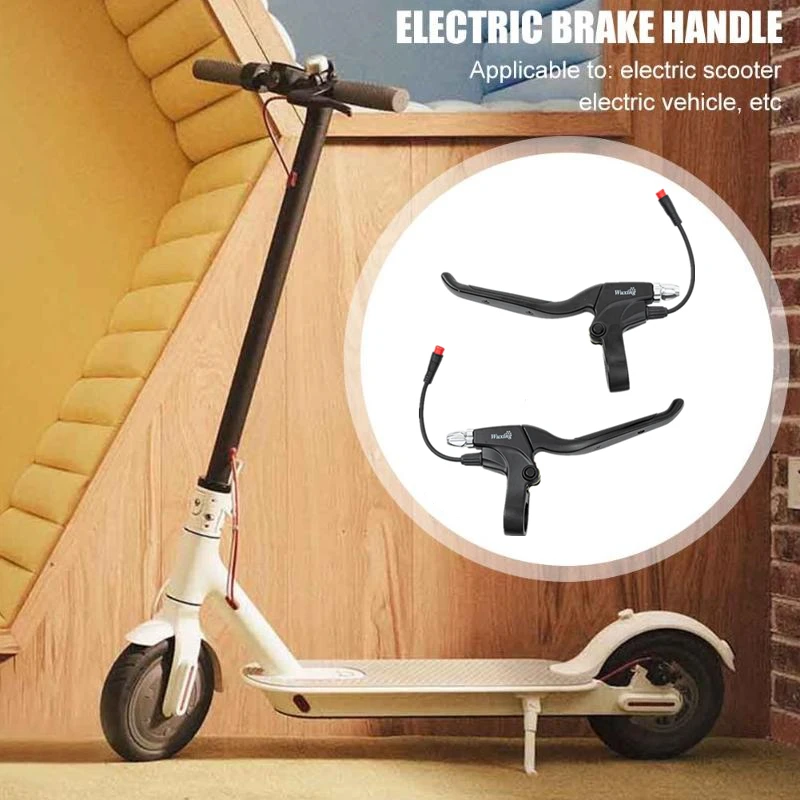 Electric Scooter Brake Level Handle Bar Replacement set All-aluminum Brakes wire waterproof insert For KUGOO G-Booster Scooter