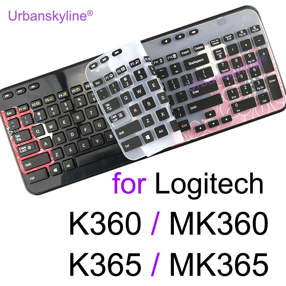 Keyboard Cover for Logitech K360 K365 MK360 MK365 for Logi Wireless Protective Protector Skin Clear Silicone TPU Case Funda