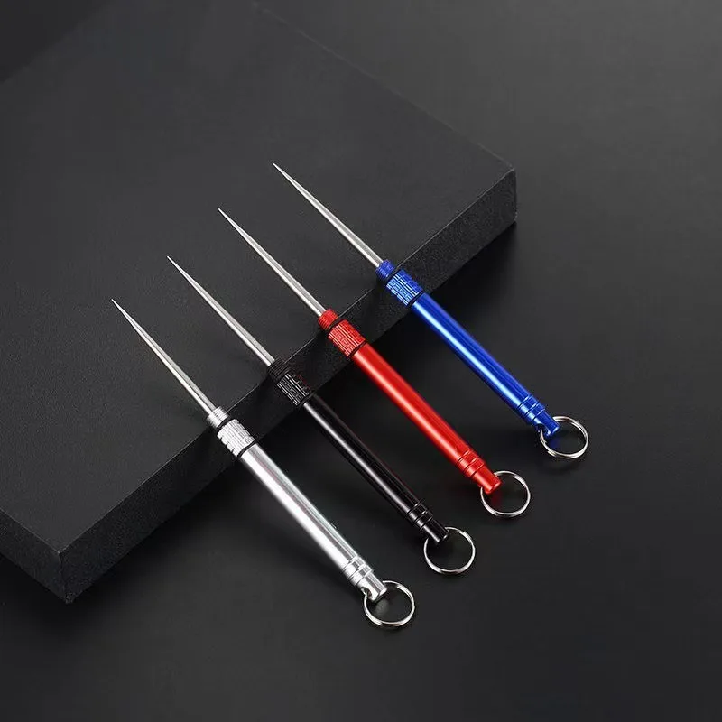Outdoor Pocket Toothpick Titanium EDC Portable Mini Toothpick Fruit Fork Camping Tool Toothpick Tube Is More Durable Than Floss