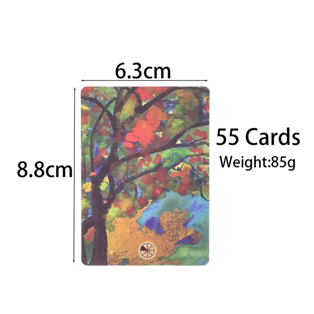 بطاقات علم التنجيم لعجلة المعيشة 55 بطاقة أوراكل لقول الحظ والعرافة مثالية لألعاب الطاولة 8.8*6.3 سم #5