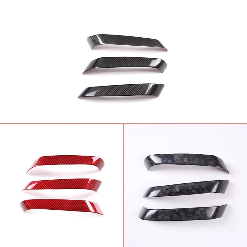 Real Carbon Fiber Car Inner Door Handle Protective Armrest Cover Sticker For Maserati Ghibli 2014-202 1Car Interior Accessories