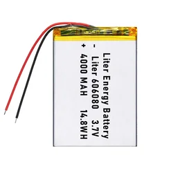 3.7V,4000mAH,606080 Polymer lithium ion / Li-ion battery for TOY,POWER BANK,GPS,mp3,mp4
