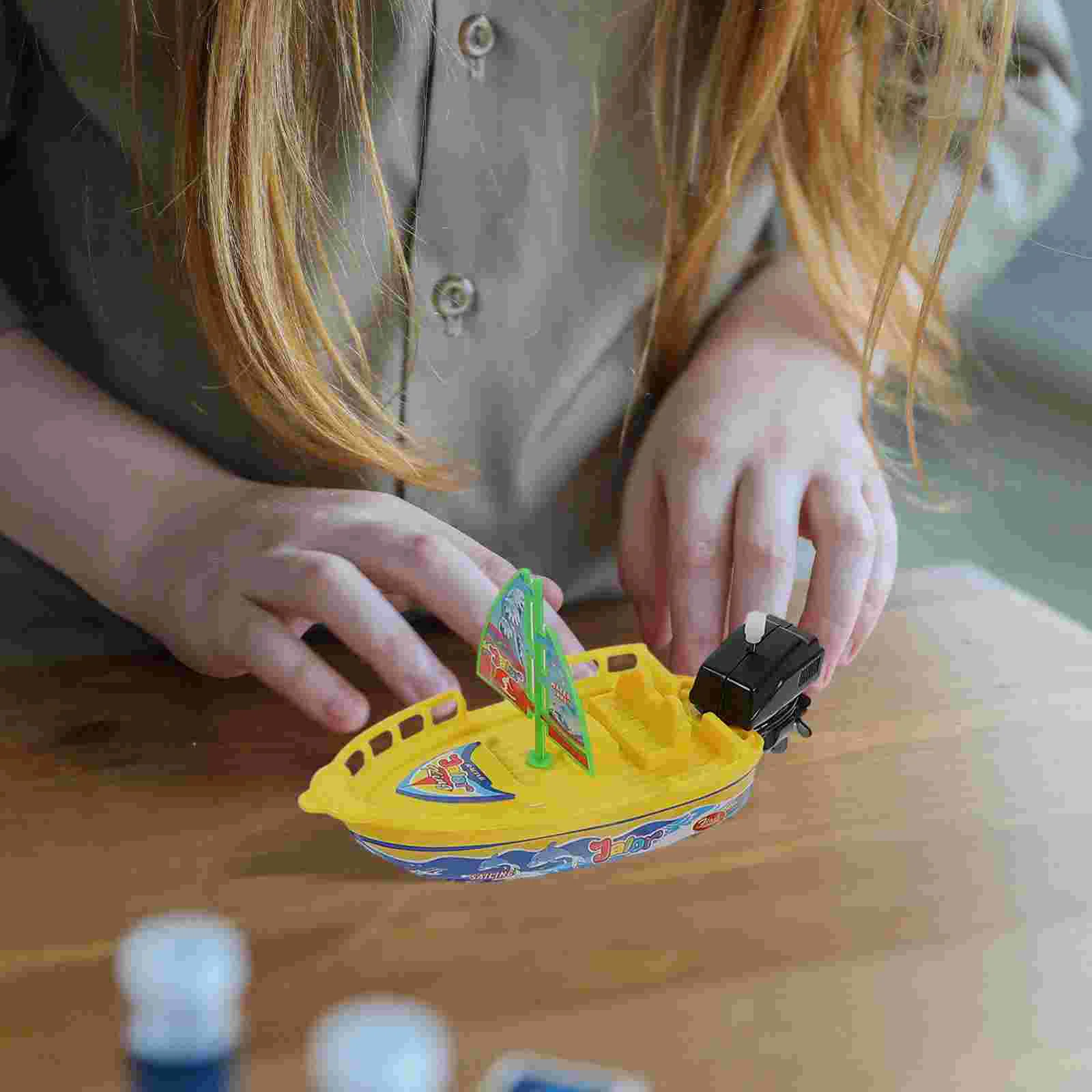 Jouets de bain pour tout-petits, bateaux flottants, voile de jeu, hors-bord pour bébé, 6 pièces