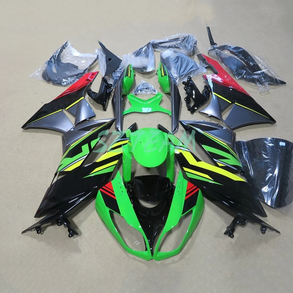 For Kawasaki 2009-2012 ZX6R 636 Green Nardo Grey Fairing Kit 09-12 ZX-6R Color-Matched Motorcycle Panels Fairings