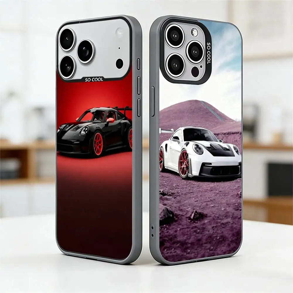

GT3 RS Car Phone Case For iPhone 17,16,15,14,13,12,11 Plus,Pro Max,XS,Colorful Silver Phone case Funda Cover