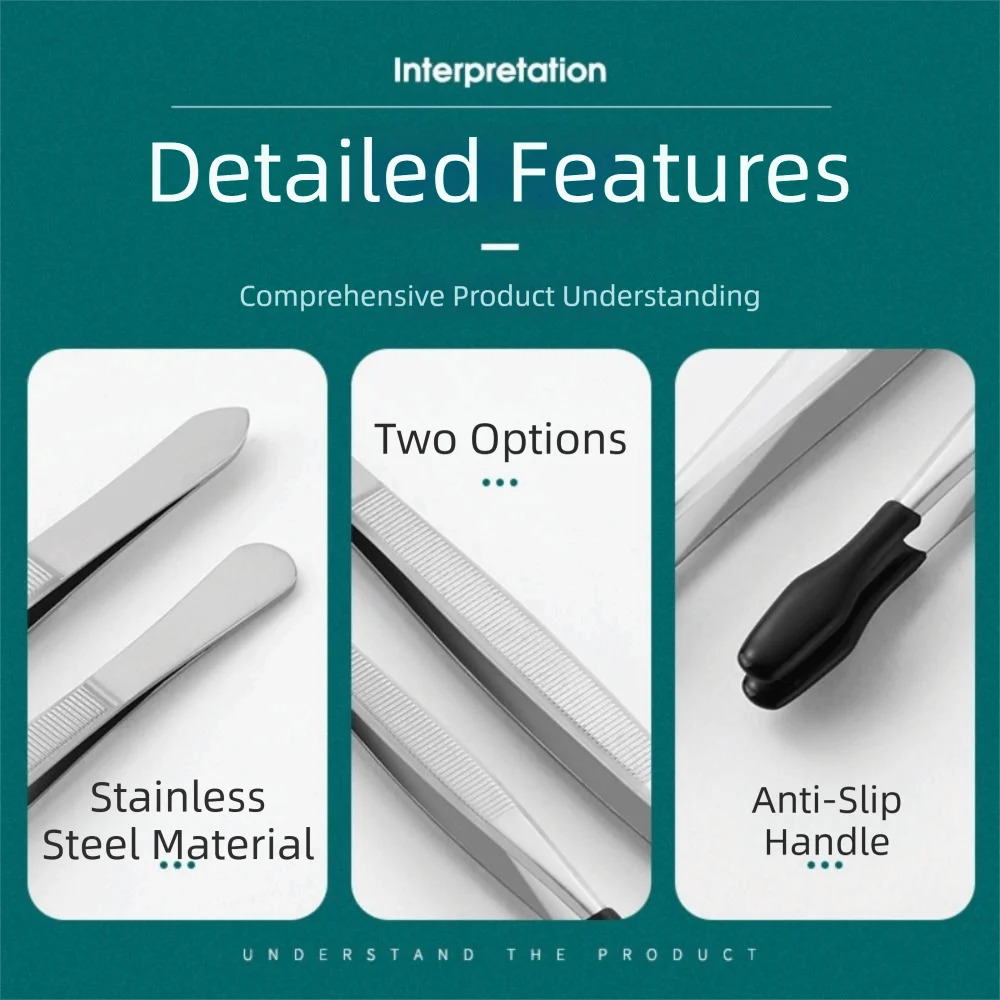 2/3/4/5/6Pcs Rubber Coated Tips Silicone Tipped Tweezers Set Straight Flat Tip Fine Point Bent Tip Tweezers Set Long Bent