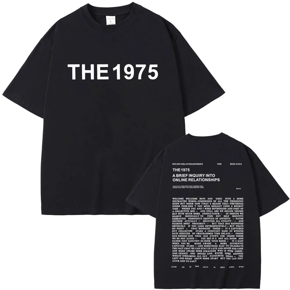 

The 1975 Band Album A Brief Inquiry Into Online Relationships T-shirt Men Women Alternative Rock Oversized T Shirts Streetwear