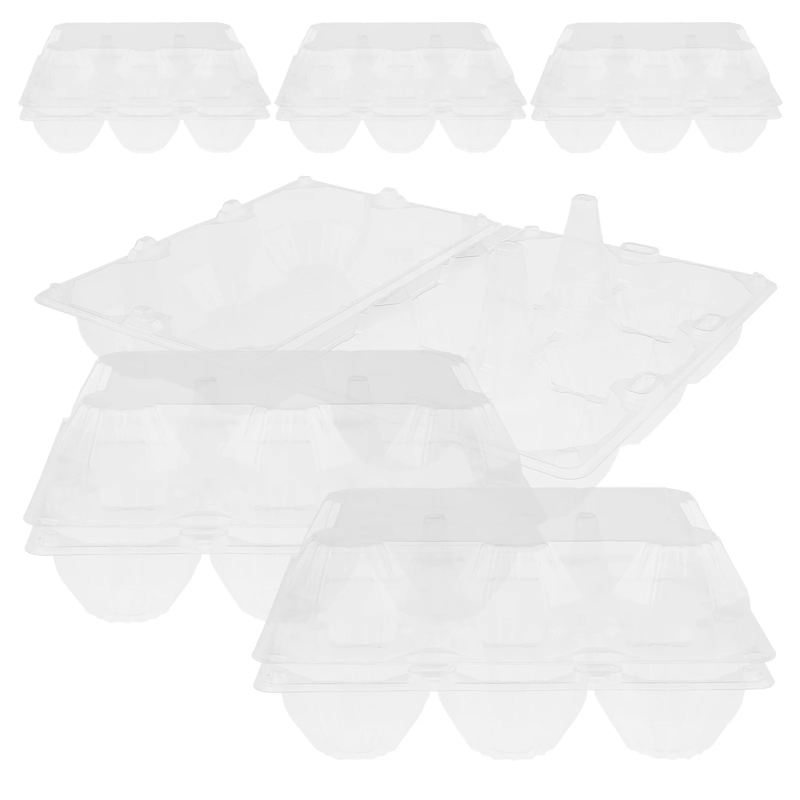 

6 Pcs Goose Egg Packaging Box Holder for Refrigerator Fridge Trash Can Clear Cartons Blank Pvc Camping