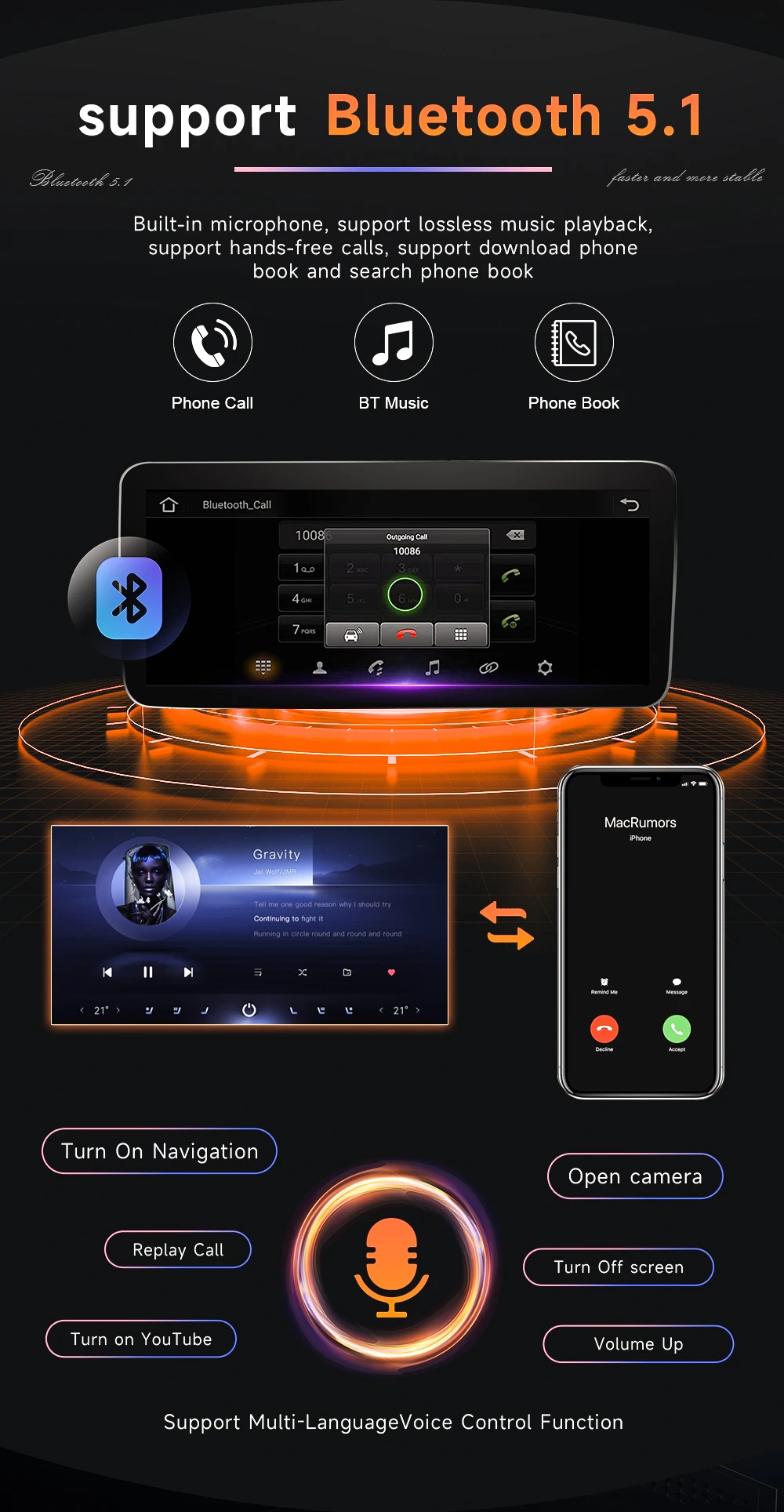 12,3 Zoll Autoradio für Ford Fiesta MK6 MK7 2009-2016 Android 16 Auto-Headunit Multimedia-Videoplayer GPS Wireless Bildschirm BT – Detail 15