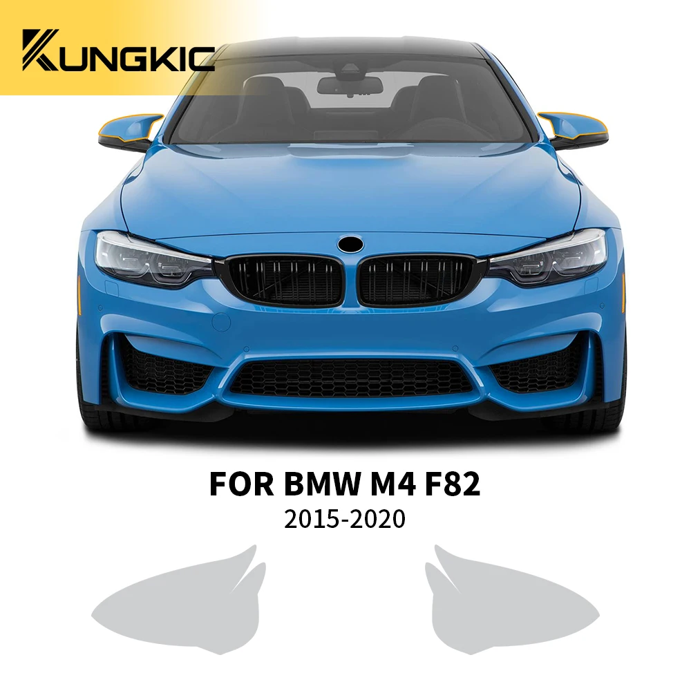 

KUNGKIC Защитная пленка для краски автомобиля для BMW M4 F82 2015-2020, прозрачная наклейка на переднюю фару автомобиля из ТПУ и ФПФ