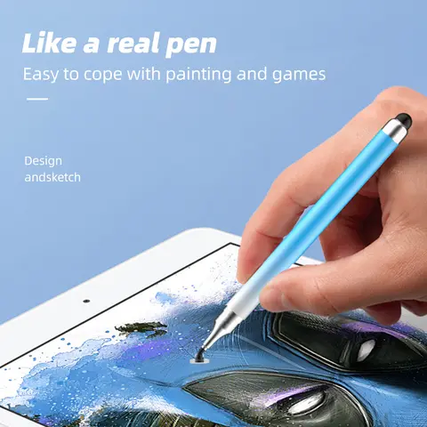 2 i 1 Stylus Pen för Mobiltelefon Surfplatta Kapacitiv Pekpenna för iPhone Samsung Android Ritskärmspenna 6 best sales Samsung Penna - №3