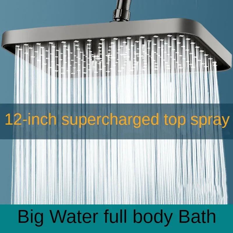 Pressurized Showerhead Pressurized Top Spray Large Shower Head Single Home Shower 10/12 Inch Shower Head 3 Colors Available