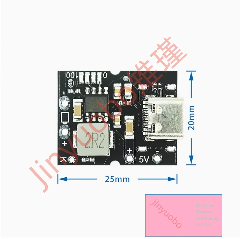 1PCS High-precision 5V2A integrated charge and discharge module Type-C input compatible with 4.2V lithium battery