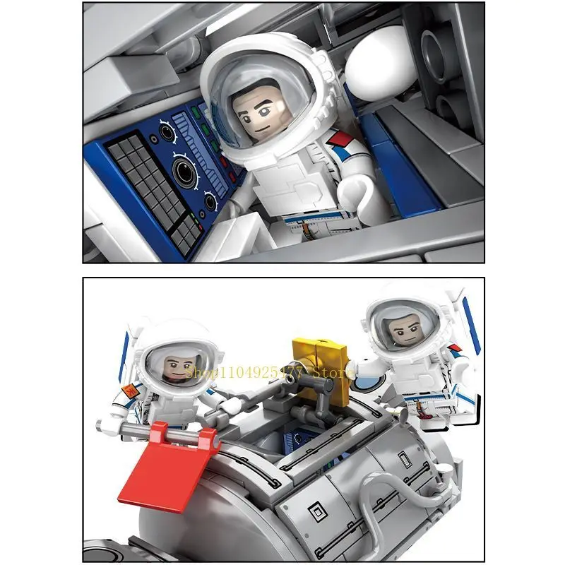 SEMBO Block City Space Spacecraft Assembly Aerospace Spaceship Building Blocks Space Station Bricks Astronaut Toys Xmas Gift