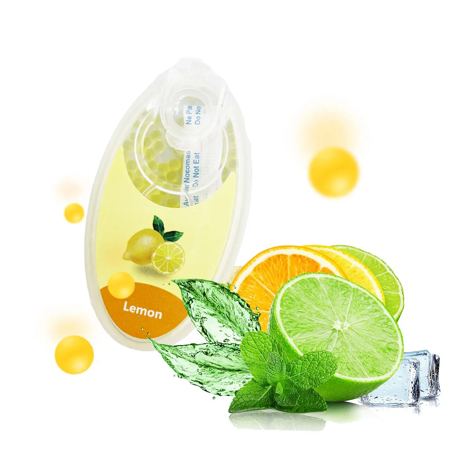 Perlas de Mentol con Sabor a Limón de 2.8mm, Cápsulas de Aroma para un Aliento Fresco, Potenciador del Sabor de Frutas Portátil de Larga Duración, Perlas Refrescantes