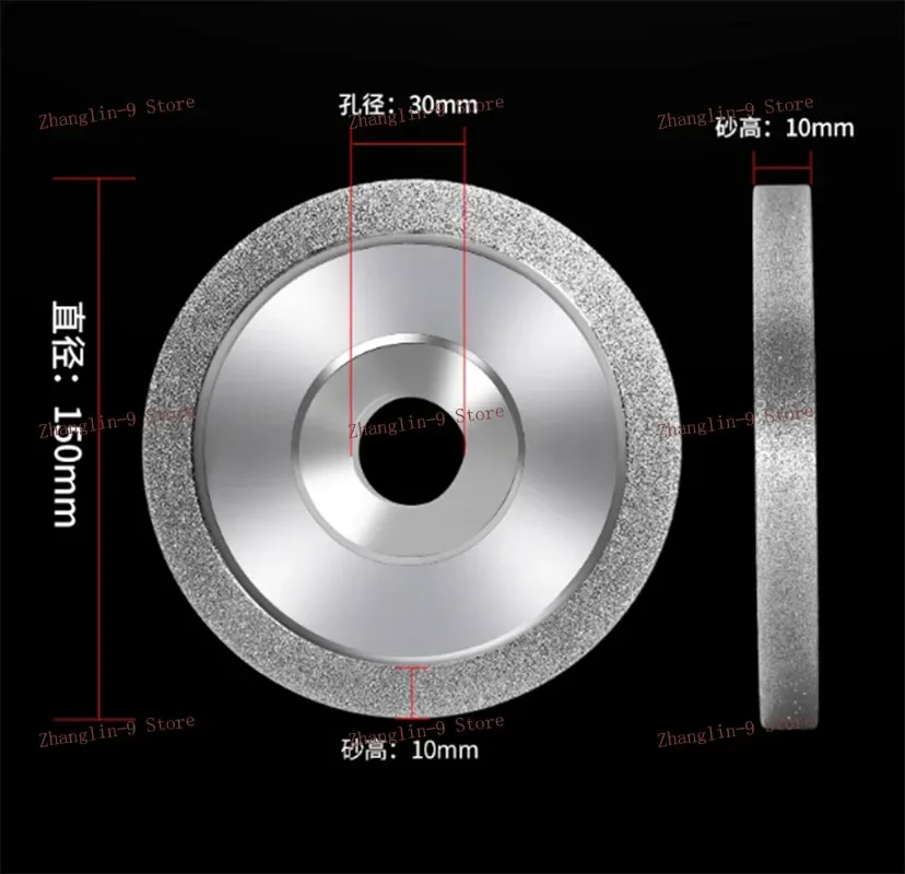 Disque d\'affûtage de meuleuse à lamelles en diamant galvanisé, alliage de fraisage, roue émeri parallèle, P60-Pfemale, 78-100mm