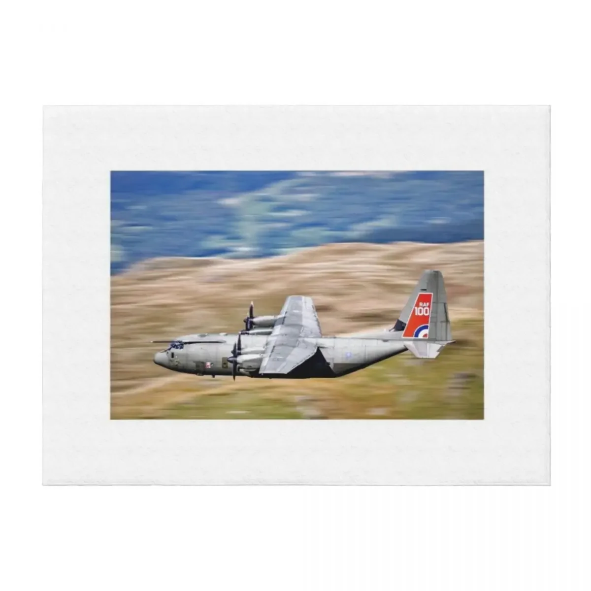 

RAF C130 Hercules Low Level in the Mach Loop Throw Blanket Furry Extra Large Throw For Sofa Thin Luxury St Blankets