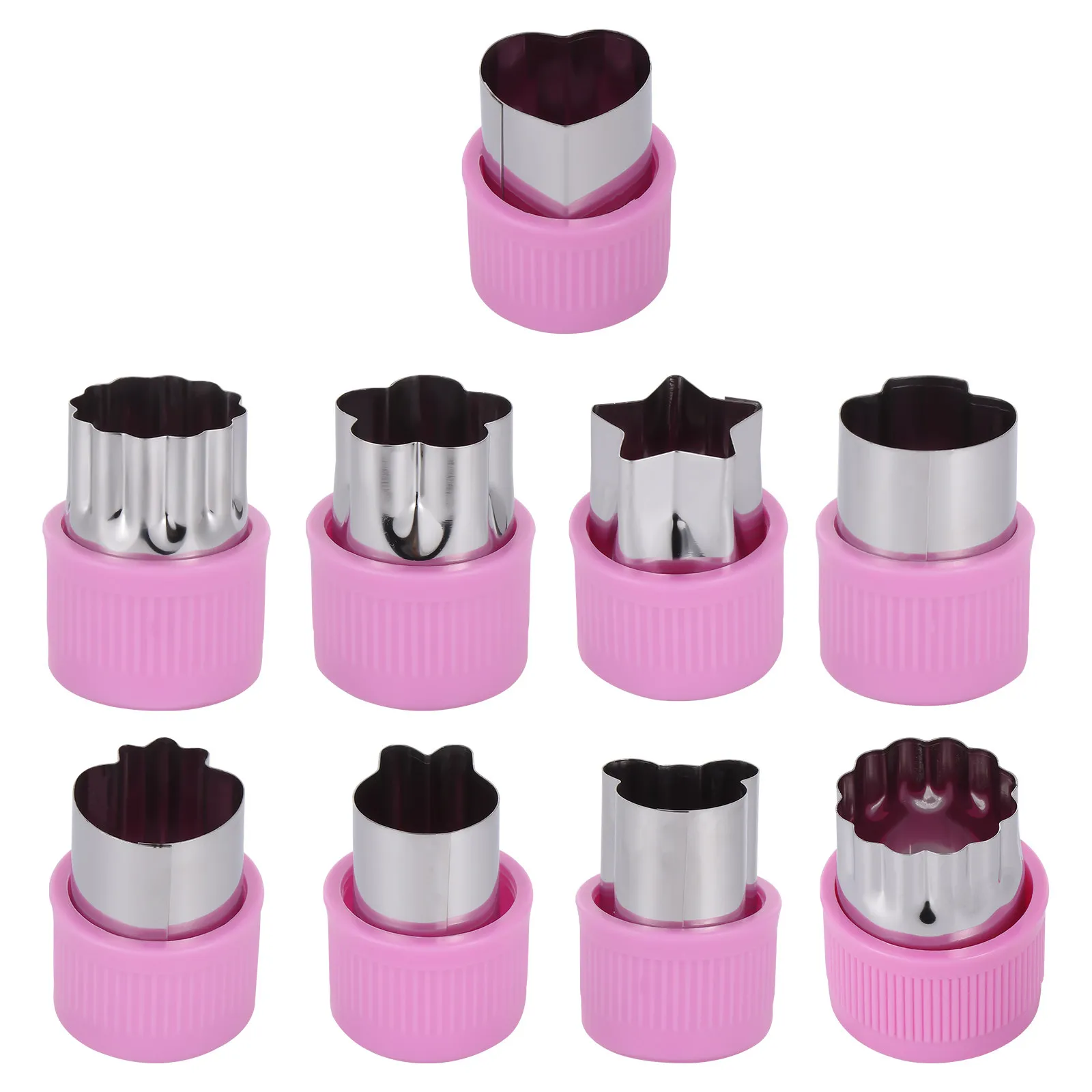 Juego de 9 Cortadores de Frutas y Verduras con Forma de Mariposa, Molde de Dibujos Animados para Hacer Pasteles, Galletas, Sushi, Cortador de Verduras Multiusos para Cocina