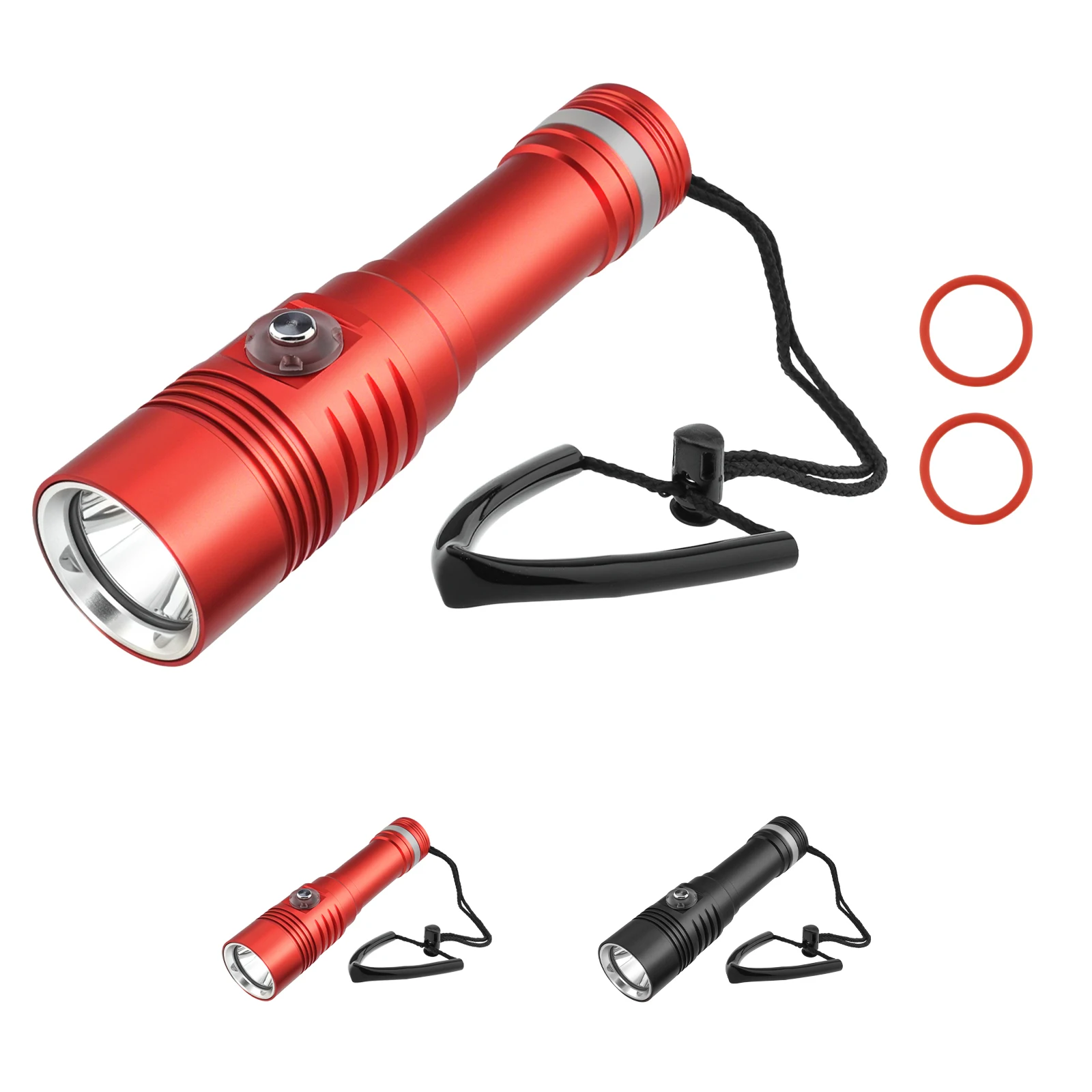 

Underwater 50 Meters Diving Flashlight Professional 1000 Lumens 4 Modes Light 90 Degree Beam Waterproof Dive Flashlight Torch