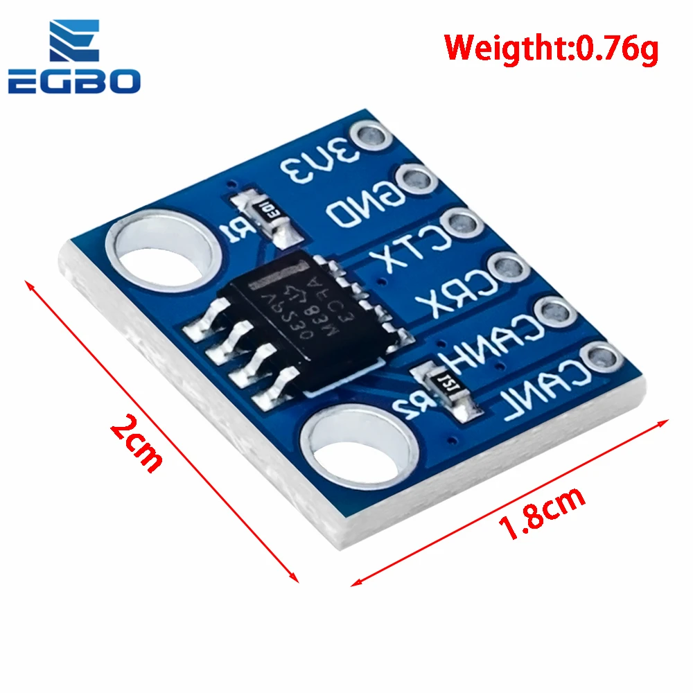 وحدة اتصال بالإرسال والاستقبال بالحافلة لاردوينو ، SN65HVD230 ، 1 5 10