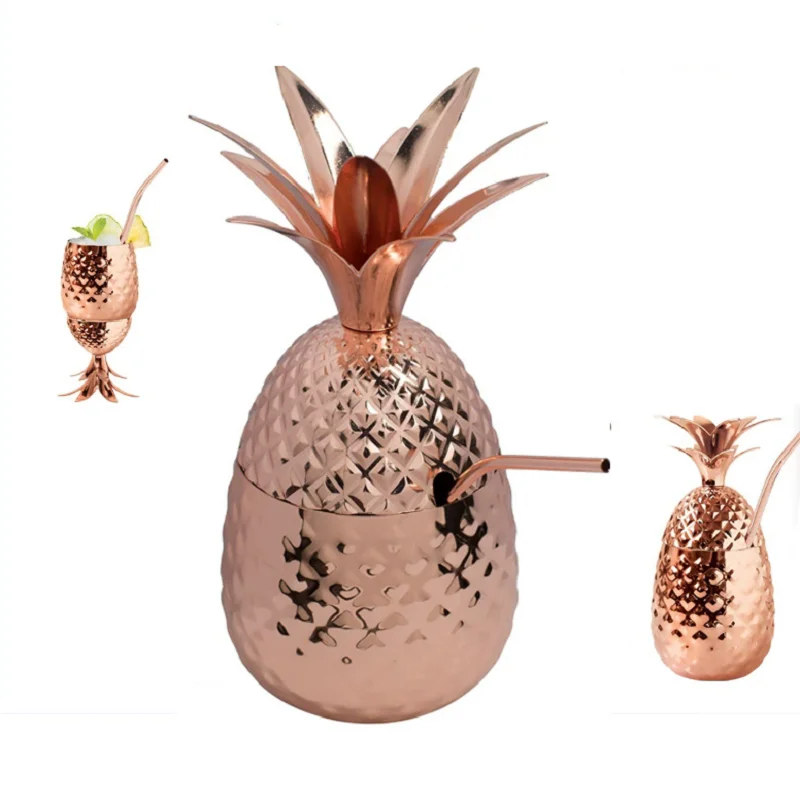 

400ml/550ml/900ml Pineapple Mug Moscow Mule Copper Mugs Metal Mug Cup Stainless Steel Beer Wine Coffee Cup Tumbler