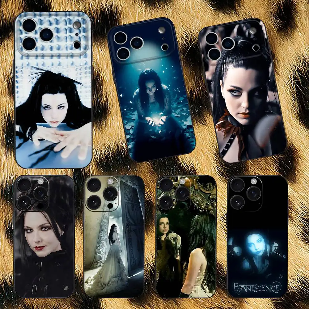 

Evanescence A-Amy Lee Phone Case For iPhone 17,16,15,14,13,12,11,Pro,XS,Max,XR,Plus,E,SE4,Mini Black Soft Cover
