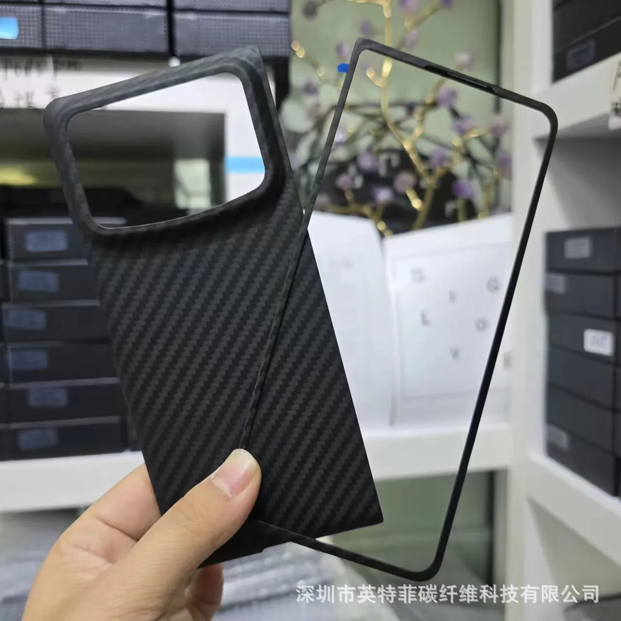 

Для Mi xFold4 Противоударная фотопленка из углеродного волокна мобильный телефон aramid Real carbon fiber magnetic Magsafe ультратонкий бизнес