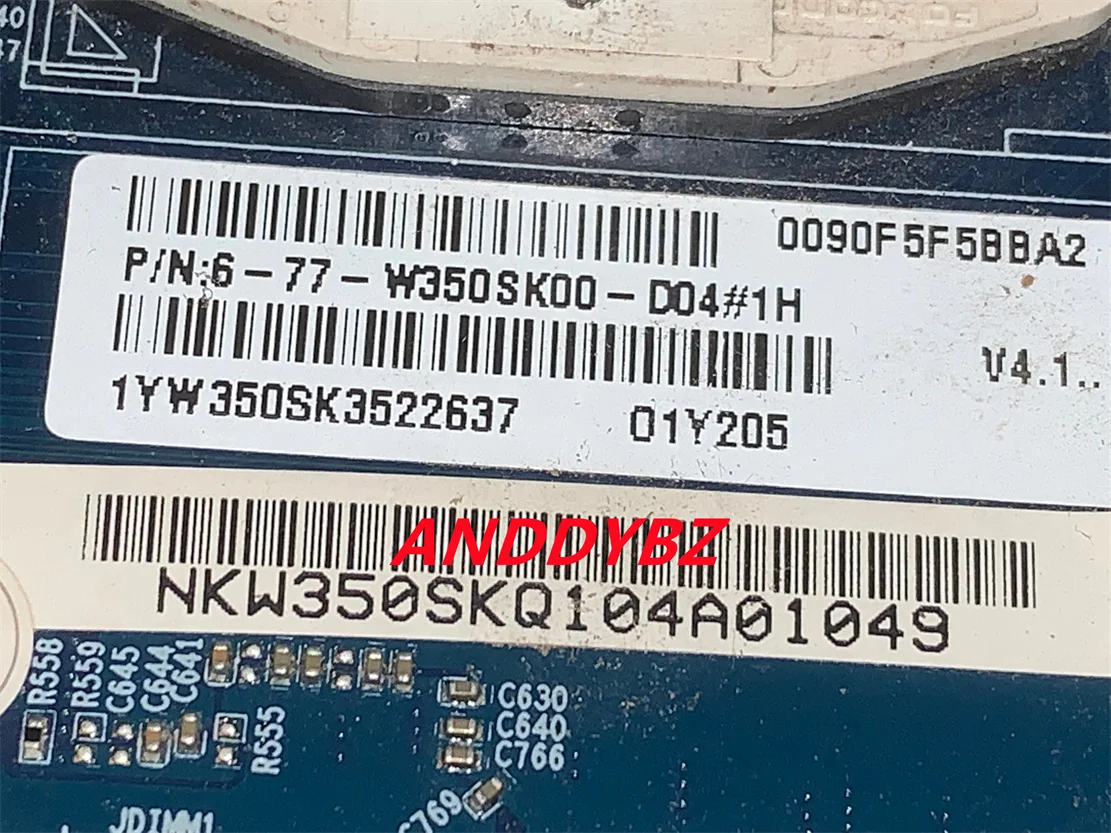 Genuine for Hasee K590S notebook motherboard 6-77-W350SK00-D04 6-71-w35s0-d04 Test OK Free Shipping