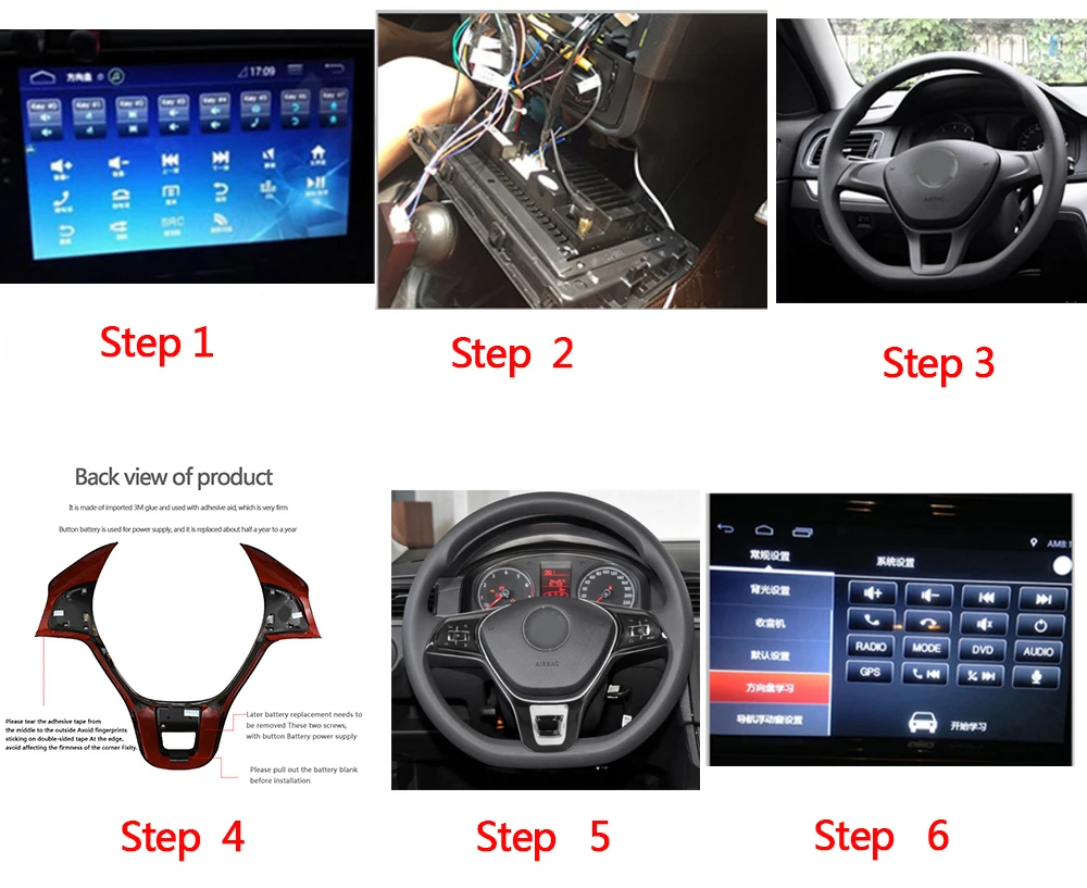 Multifunction Controller Switch hubs Car Steering Wheel Remote Wireless Control Button For VW Passat Lavida Tiguan Touran Sharan