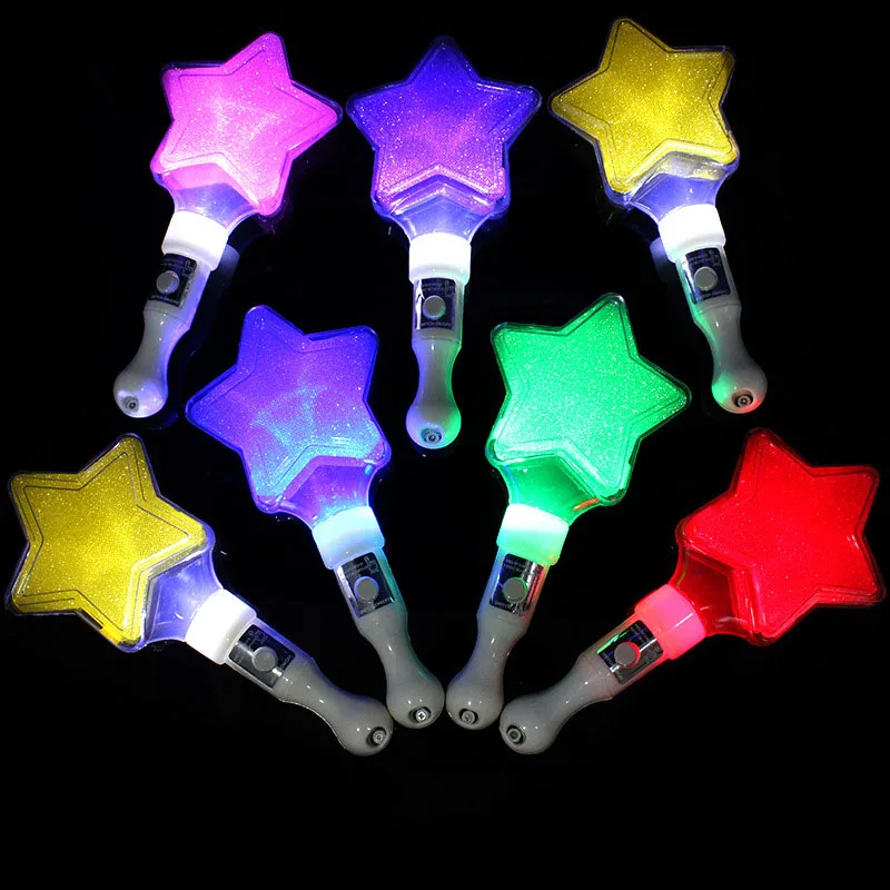 1pcs Distinctive Star Glitter Stick Concert Glitter Stick Glow Stick Prom Party Decoration Fun Star Fairy Wand Kids Gift