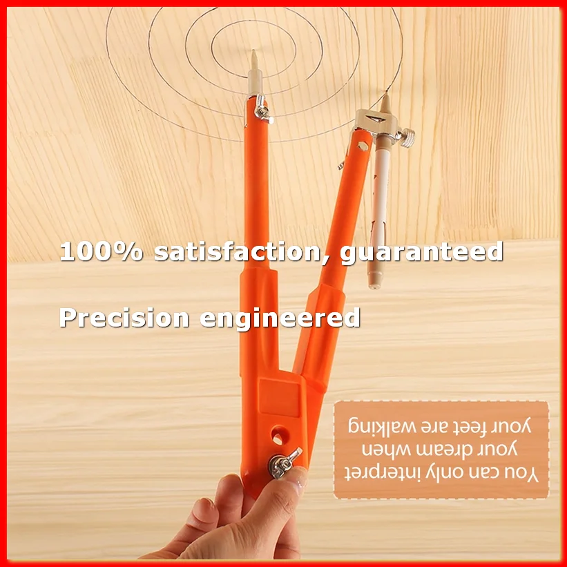 Large Size Carpenter Precision Pencil Compasses Large Diameter Adjustable Dividers Marking And Scribing Compass For Woodworking