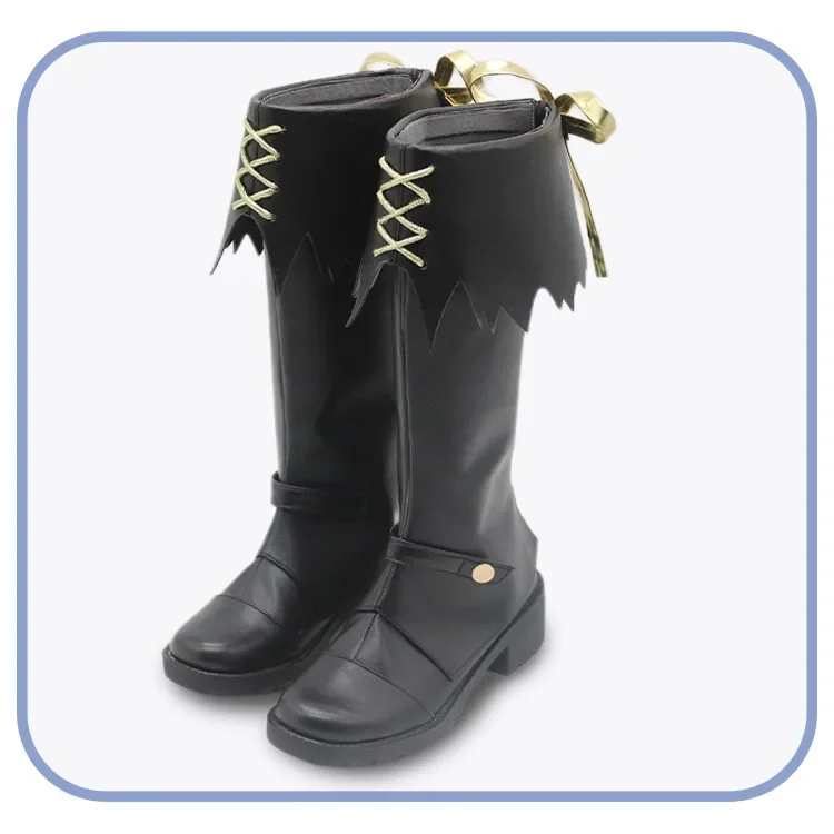 Game Identity V Composer Cosplay Shoes Frederick Kreiburg Cosplay Props Halloween Carnival Boots Black PU Shoes Custom Made