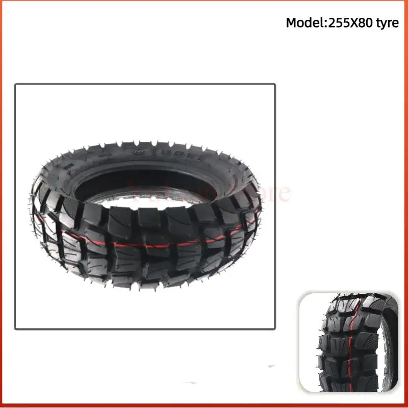 Neumático Todoterreno de 10 Pulgadas 255x80 sin Cámara para Patinete Eléctrico Nanrobot D4+/D5+/D6+/Apollo Pro/Varla Eagle One