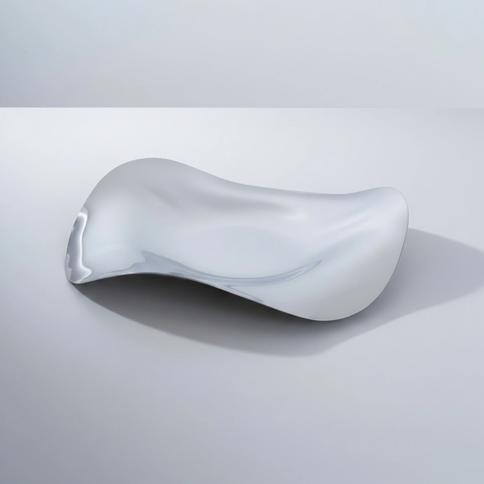 波状の縁を持つフルーツプレート-鏡面研磨されたステンレス製フルーツトレイ-ステンレス製サービングプレート-モダンな不規則形状のプラッター