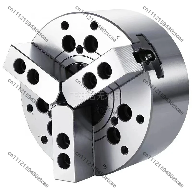 Hollow Hydraulic Three-jaw Power Chuck, 5/6/8/10/12 Inch Steel Lathe Chuck, Industrial Precision Clamping Machine Tool Parts