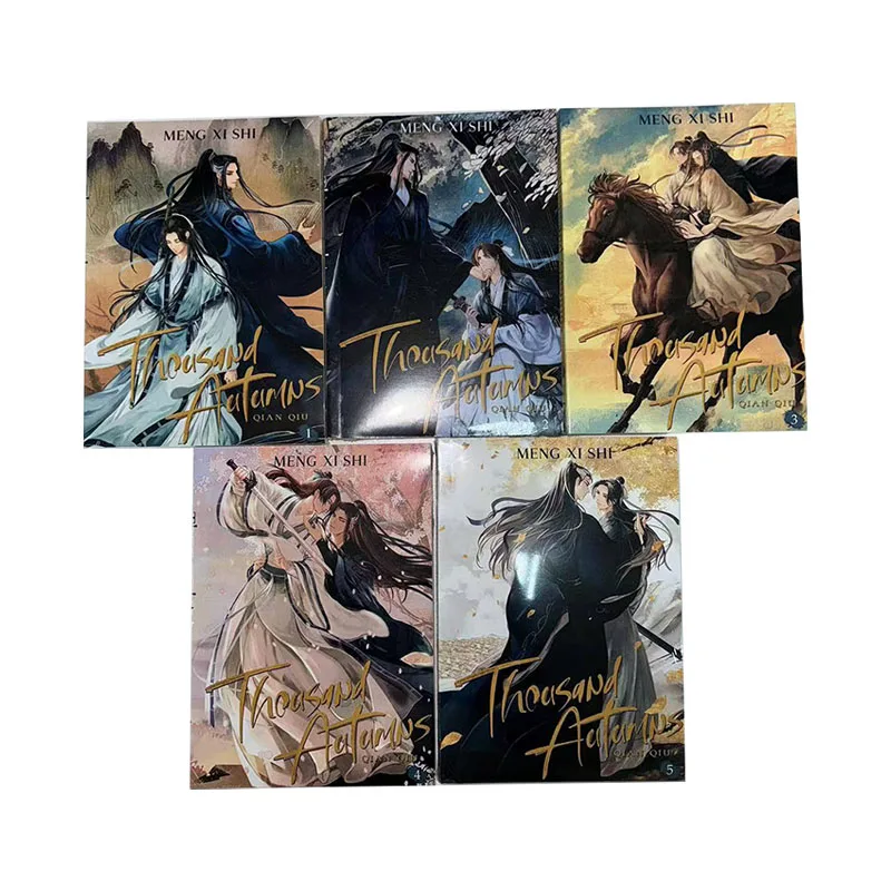 Volume 1-5 English Comic Novel Thousand Autumns - Qian Qiu - Meng Xi Shi  BL Manhwa  Ancient Romance Manga Book