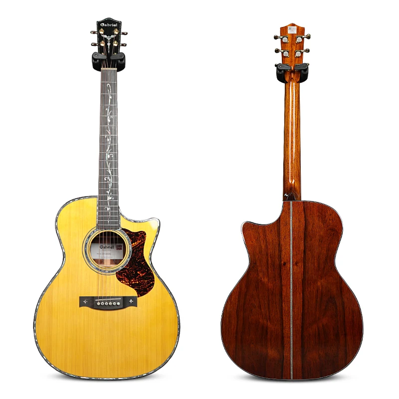 Gabriel Guitar Custom High Quality 6 Strings Solid Madagascar Rosewood Electric Acoustic Guitar