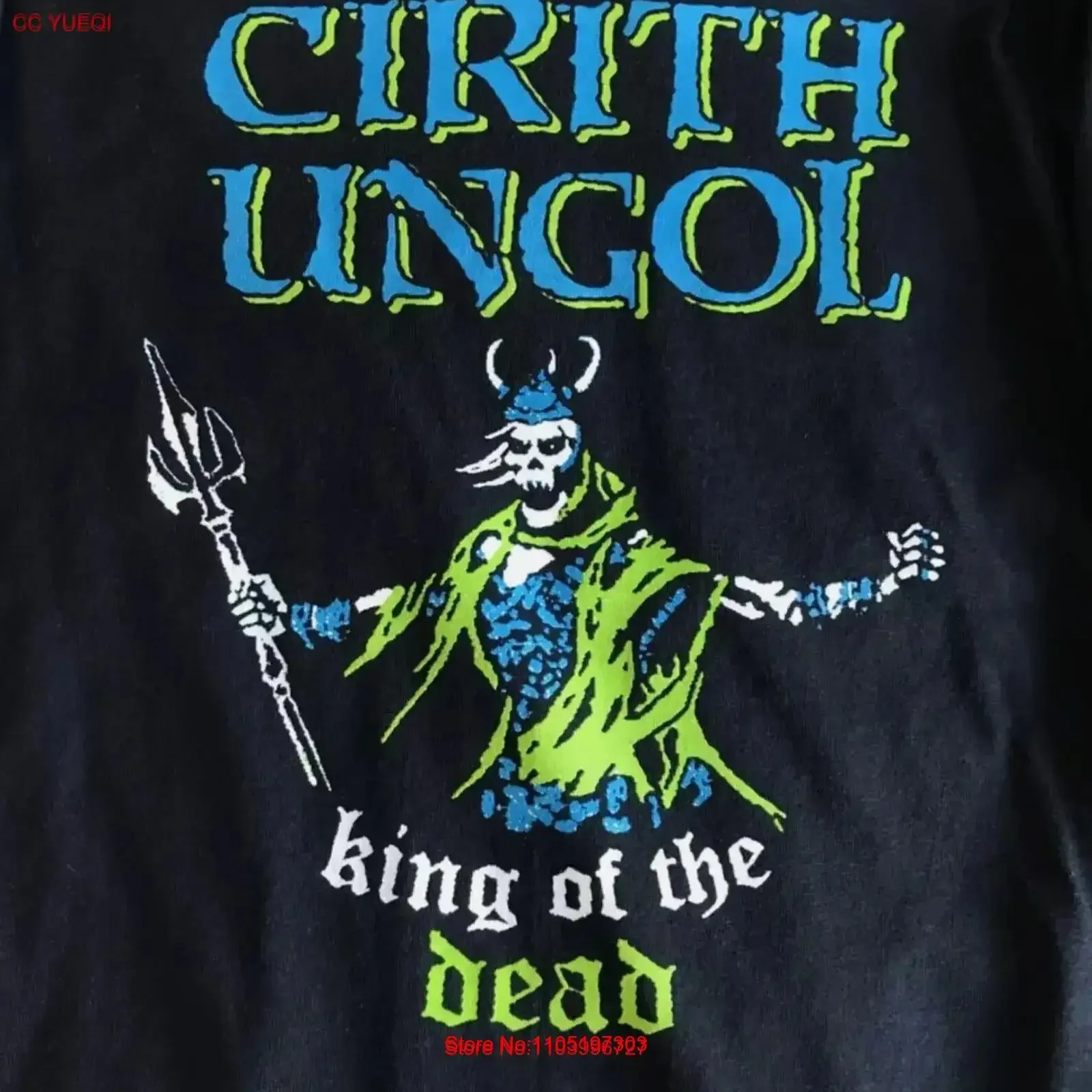 

vtg Cirith Ungol band King of the dead t shirt Black S to 5Xl vintage Washed Versatile fashion Stylish streetwear Comfortable