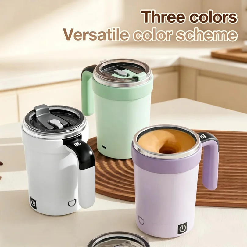 Automatic Rechargeable Magnetic Stirring Cup Electric Mixer Stainless Steel Coffee Mug Rotating Magnetic Tumbler Wholesale