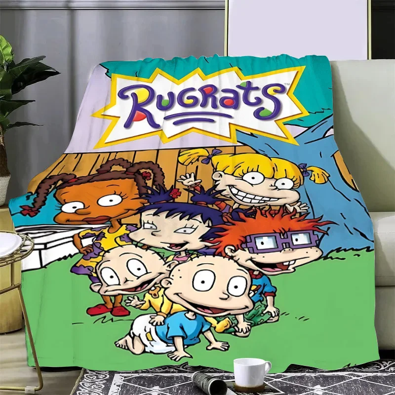 Cartoon Funny R-Rugrats Printed Blanket Picnic Blankets Warm Blanket Soft and Comfortable Blanket Home Travel Birthday Gift