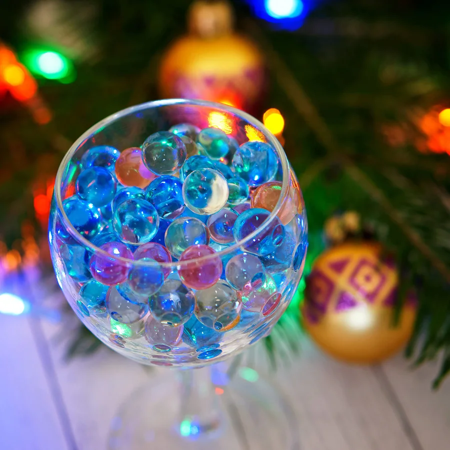 7 8mm Clear Water Beads Home and Garden Decor Hidrogel Ball Waterbeads Sensory Toys Crystal Soil Decoration Clear Gel Orbiz