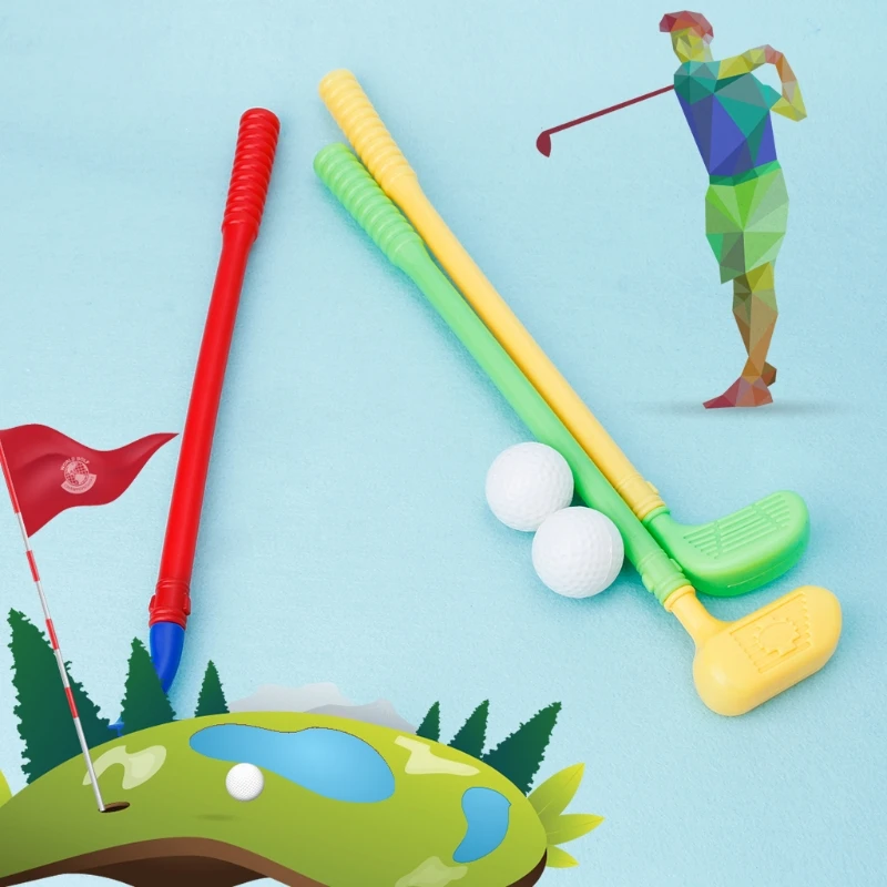 Mini Club de Golf de juguete para niños, Putter de Golf de juguete para interiores, juego de actividades familiares, conjunto de dispositivos, juguete para niños, Favor de fiesta, deportes