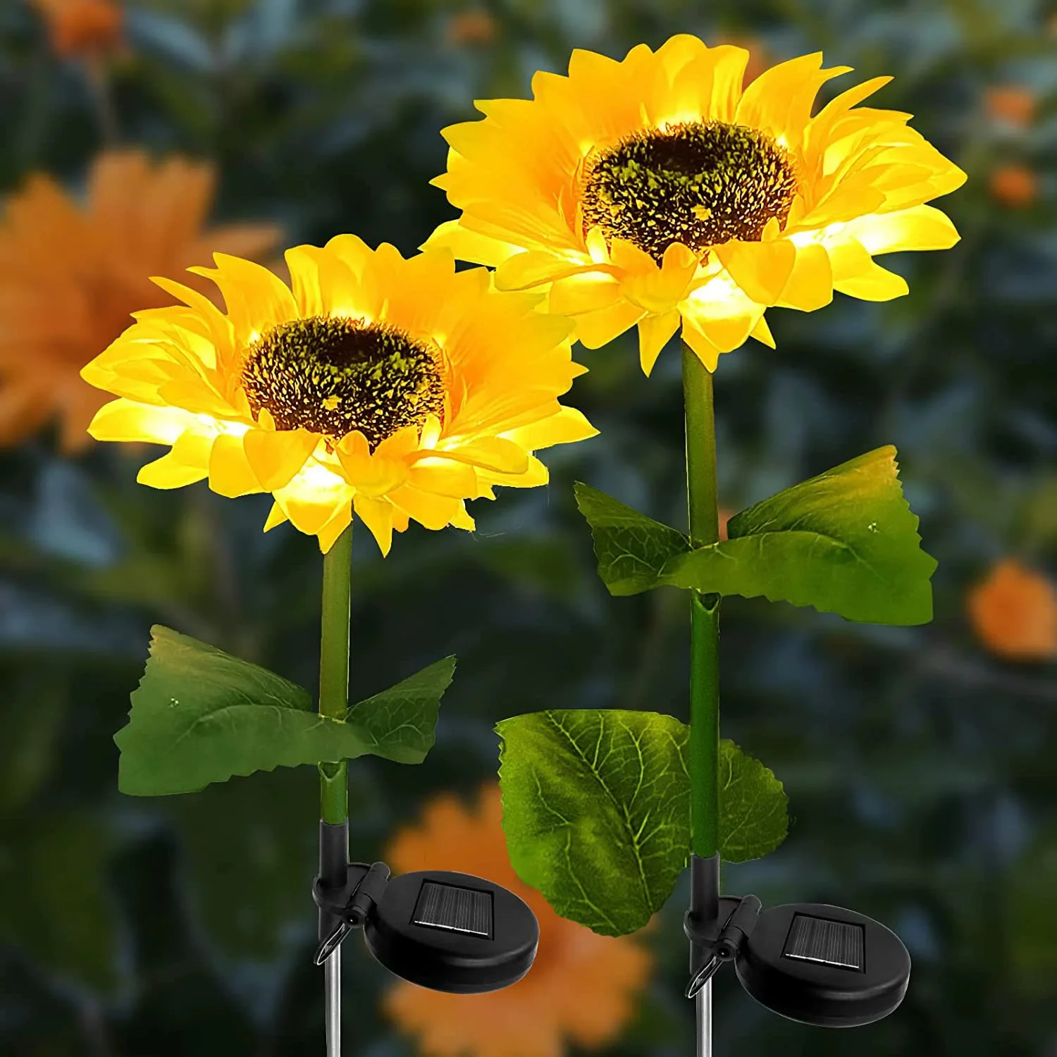 

Solar Powered Sunflower Light Outdoor Waterproof LED Ground Insert Lawn Lamp for Garden Lawn Courtyard Christmas Decoration