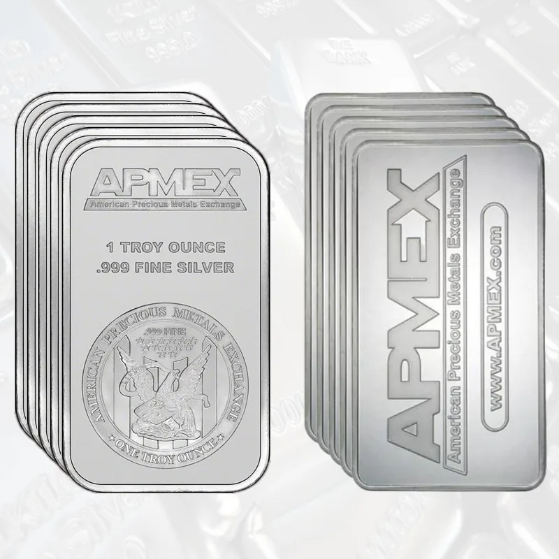 

USA 1 oz APMEX Silver Bar Silver Bullion Silver-plated 1 Troy Ounce 999 Silver Bullion Souvenir Gifts