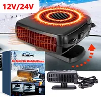 Calentador de coche portátil de 12/24 V Modo dual 360 °   Desempañador de rotación y descongelador Calentador de espacio personal con aire caliente rápido para automóvil camión