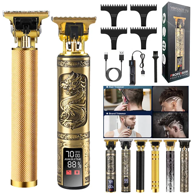 

Hot Sale Low Price Dragon Cordless Guard Accessories Lcd Display Barber Man Beard Hair Clipper Trimmer Shaver Cut Cutter Machine