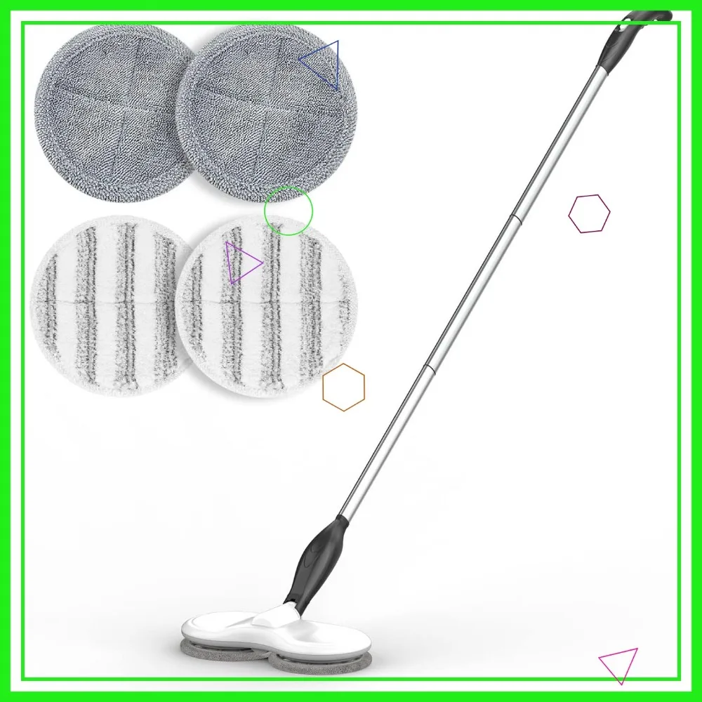 

Cordless Electric Spin Mop for Hardwood Tile Floor Cleaning, 60-80 Min Runtime, Lightweight Motorized Mopper