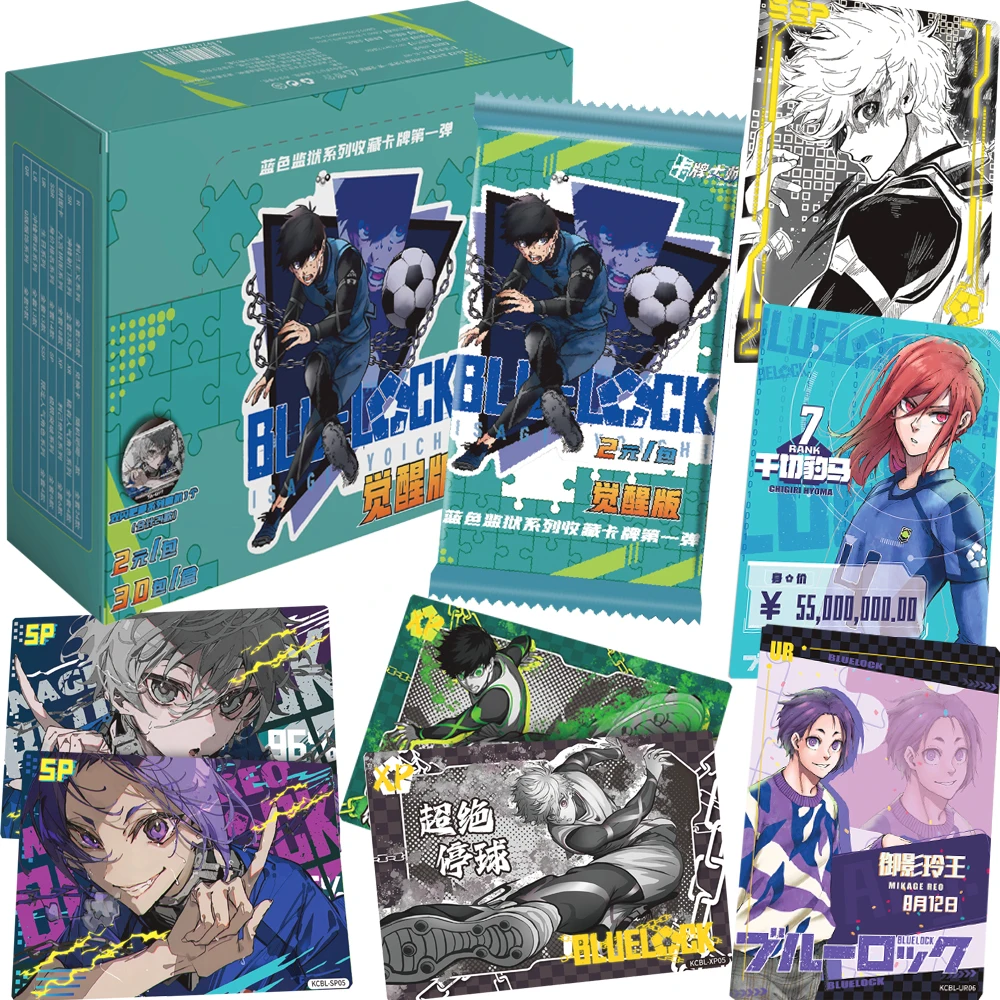 

Коллекционные карты Blue Lock для детей Isagi Yoichi Nagi Seishiro, аниме-персонаж, пробуждающая версия, серия изысканных карт, игрушка в подарок