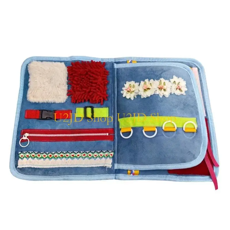 U2JD Fidgets Blanket Dementia Blanket Busy Blanket Kids Sensory Toy Sensory Blanket for Seniors Dementia Activities